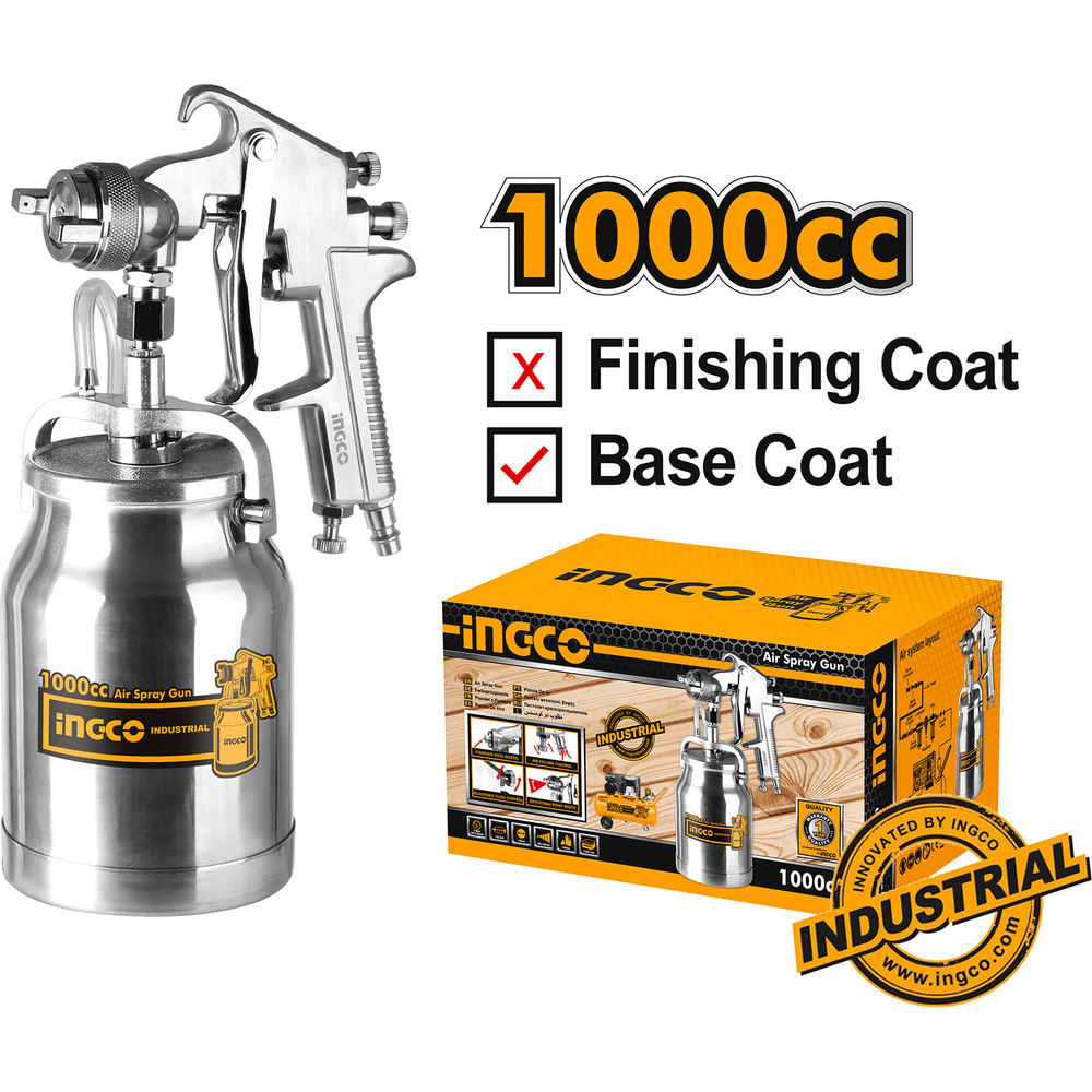 Ingco ASG3102 Paint Spray Gun Sunction Type 1000cc - KHM Megatools Corp. Ingco ASG3102 Paint Spray Gun Sunction Type 1000cc - KHM Megatools Corp.